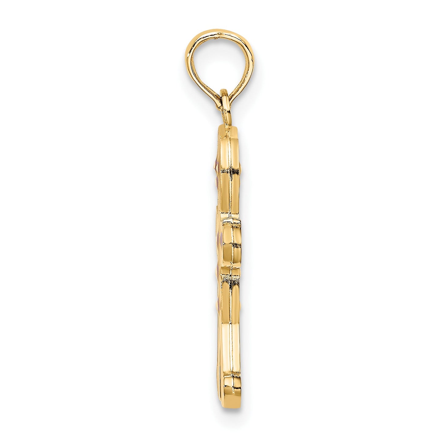 14K 3-D Enameled Gingerbread Man Charm