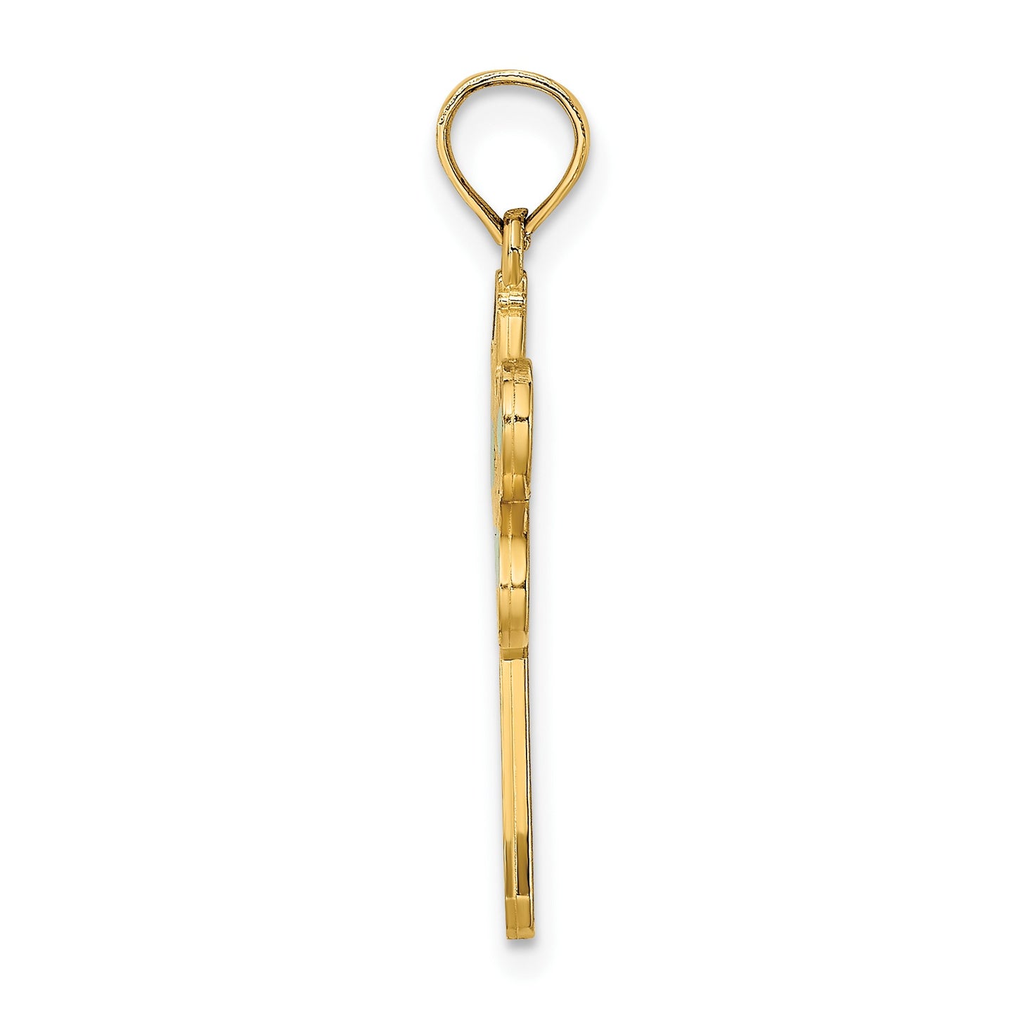 14K Multi-Color Enamel Dragonfly Charm