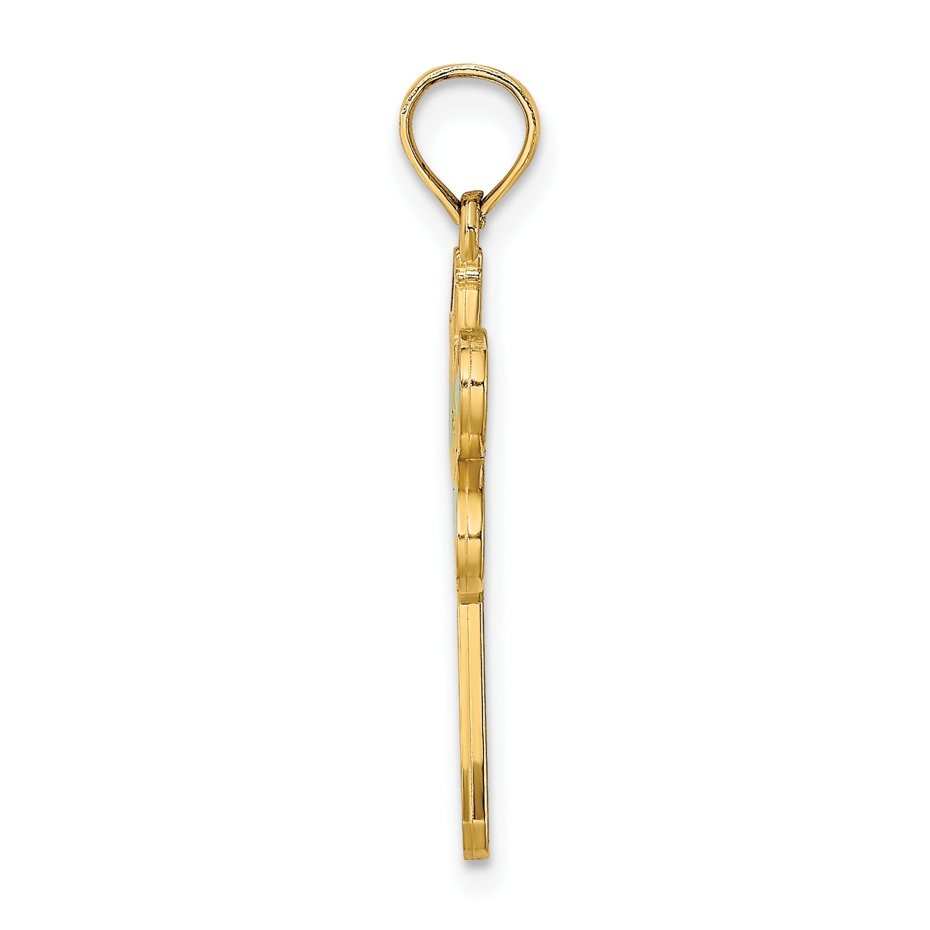 14K Multi-Color Enamel Dragonfly Charm