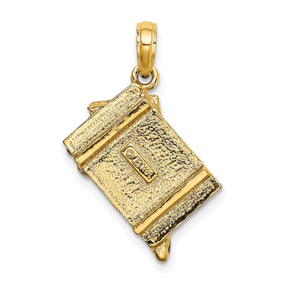 14K 3-D Multi-color Enameled Sushi Plate Charm
