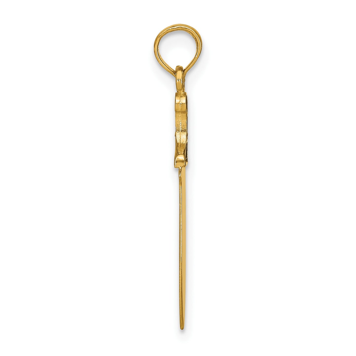 14K 3-D Black Enameled Butcher Knife Charm