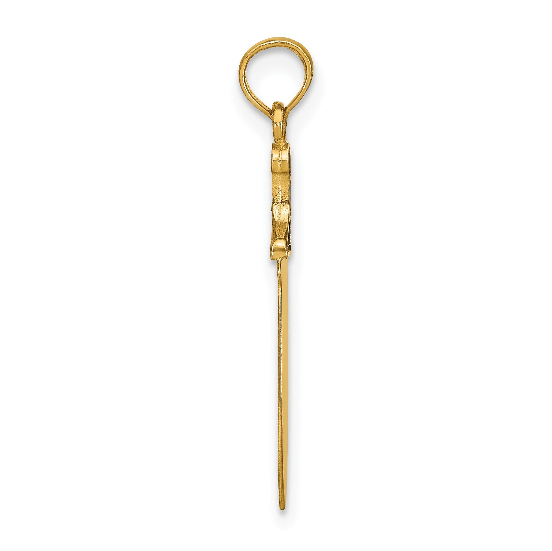 14K 3-D Black Enameled Butcher Knife Charm