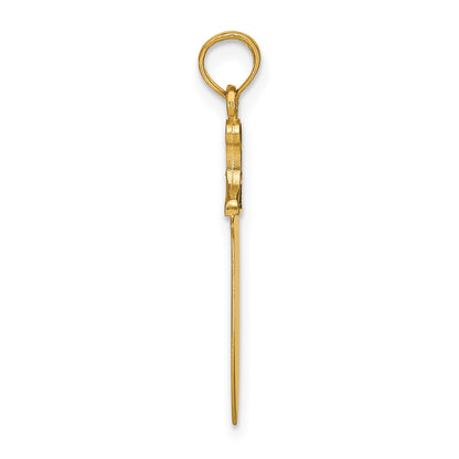 14K 3-D Black Enameled Butcher Knife Charm