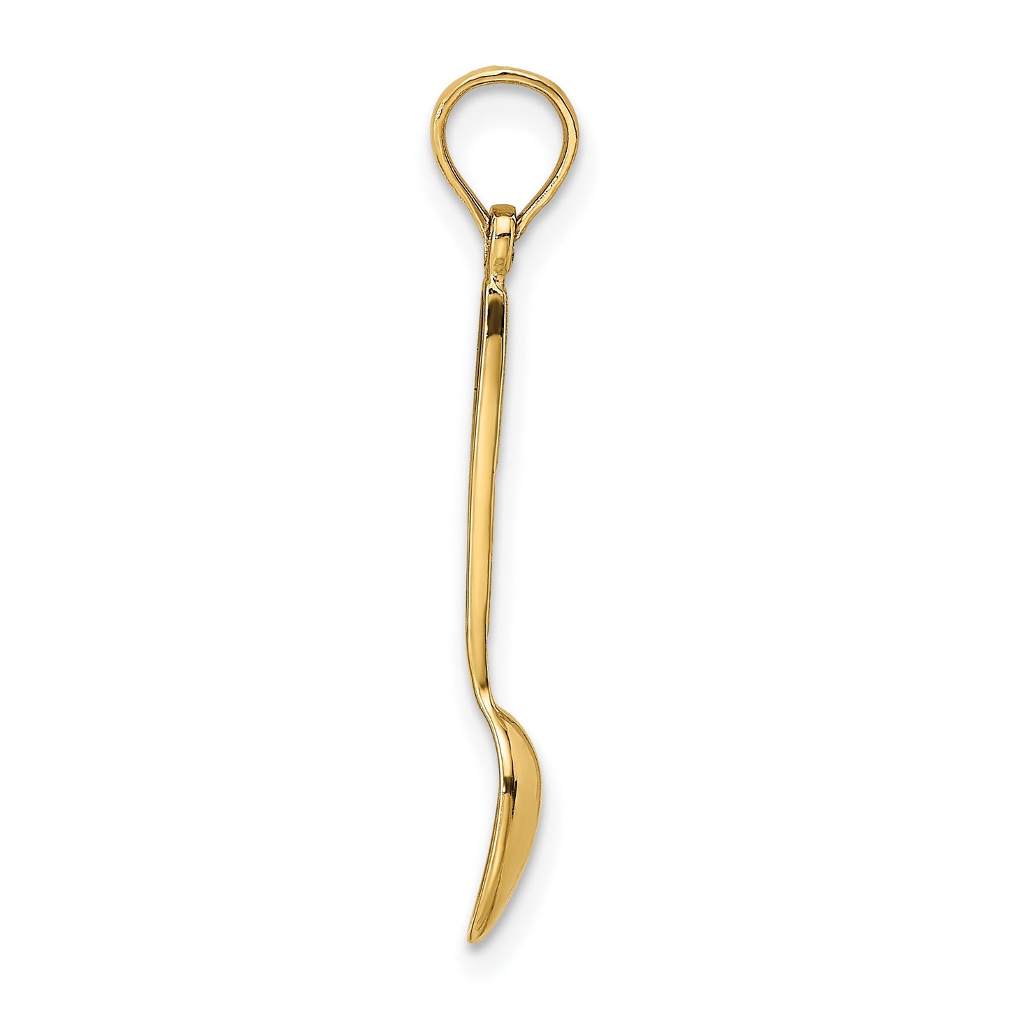 14K 3-D Black Enameled Table Spoon Charm
