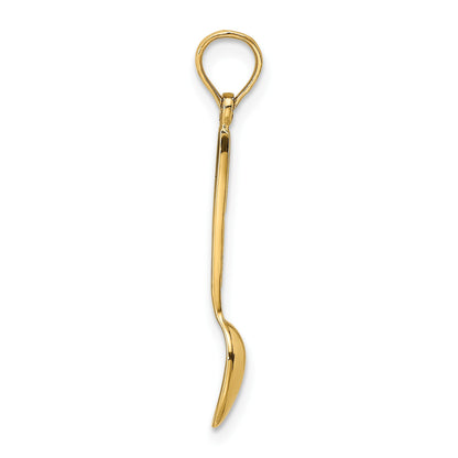 14K 3-D Black Enameled Table Spoon Charm