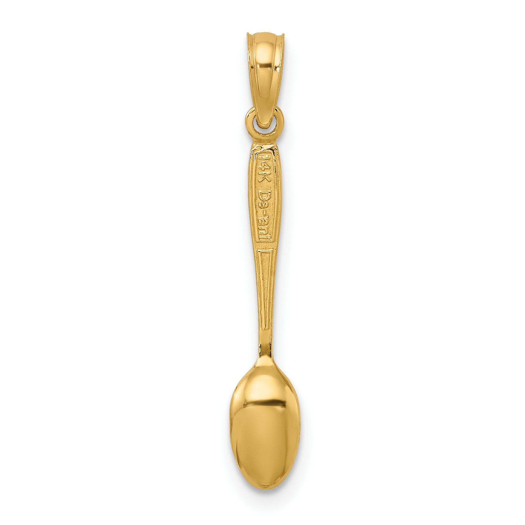 14K 3-D Black Enameled Table Spoon Charm