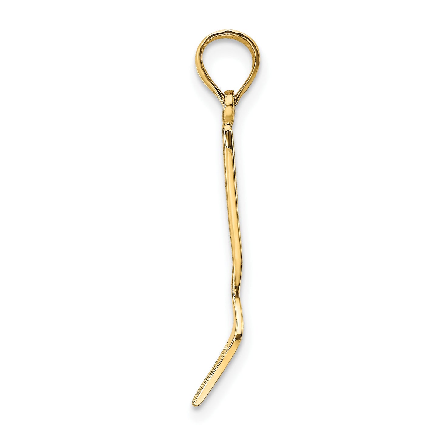 14K 3-D Black Enameled Table Fork Charm