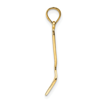 14K 3-D Black Enameled Table Fork Charm