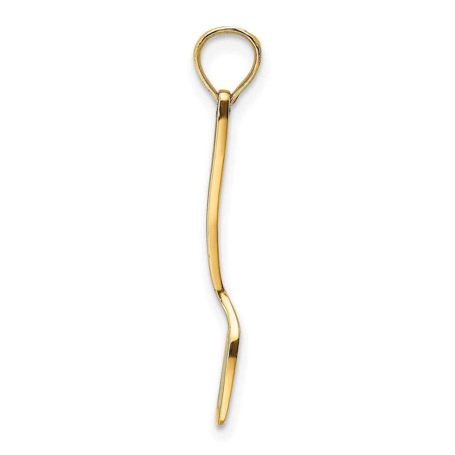 14K 3-D Black Enameled Spatula Charm