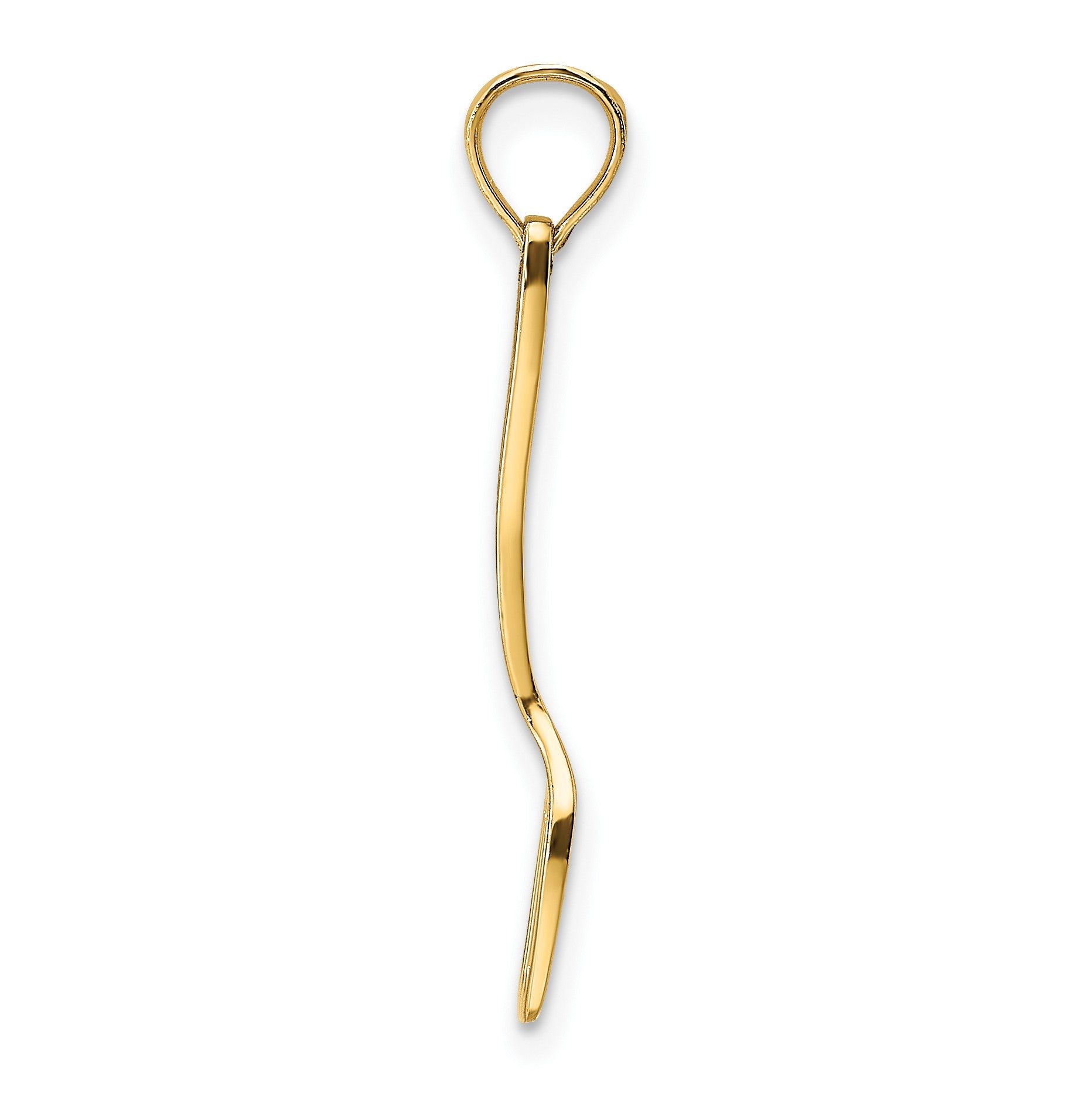 14K 3-D Black Enameled Spatula Charm