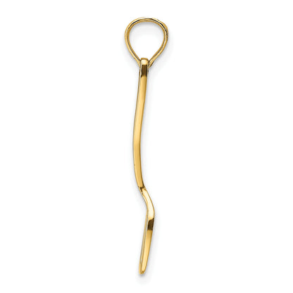 14K 3-D Black Enameled Spatula Charm
