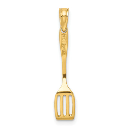 14K 3-D Black Enameled Spatula Charm