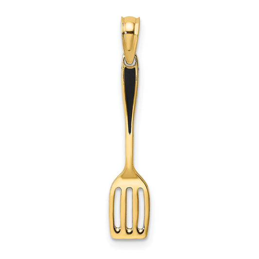 14K 3-D Black Enameled Spatula Charm