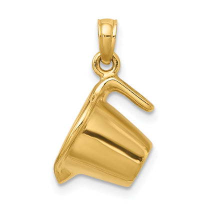 14K 3-D Black Enameled Measuring Cup Charm