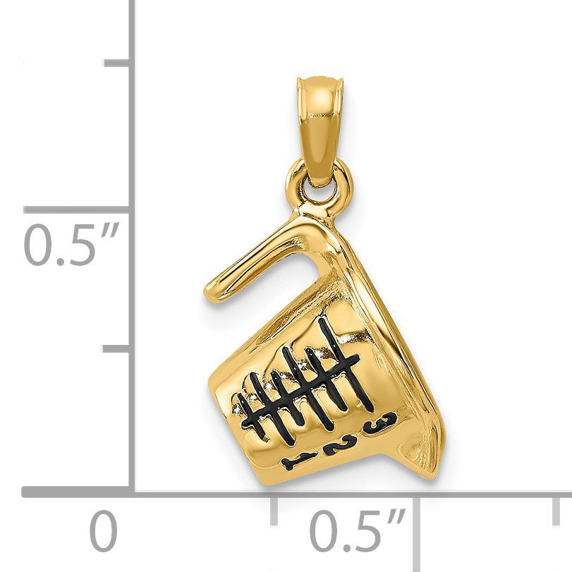 14K 3-D Black Enameled Measuring Cup Charm