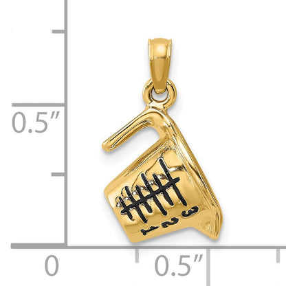 14K 3-D Black Enameled Measuring Cup Charm