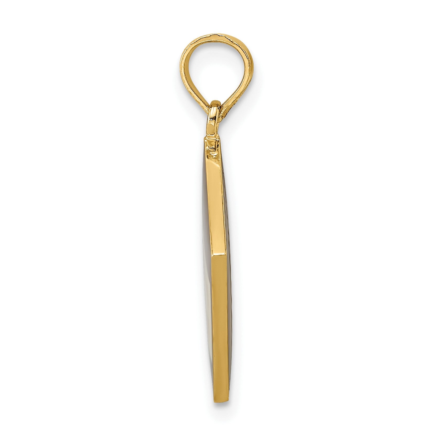 14K Black and White Enameled 3-D Cook Book Charm