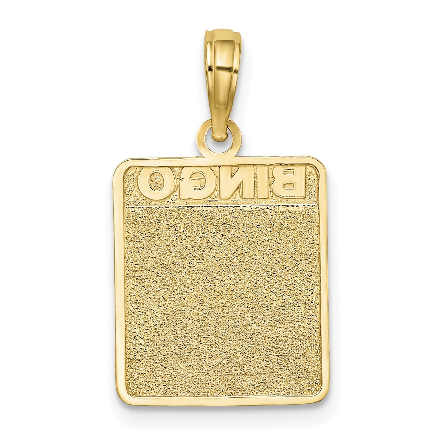 14K Enameled Bingo Card Charm