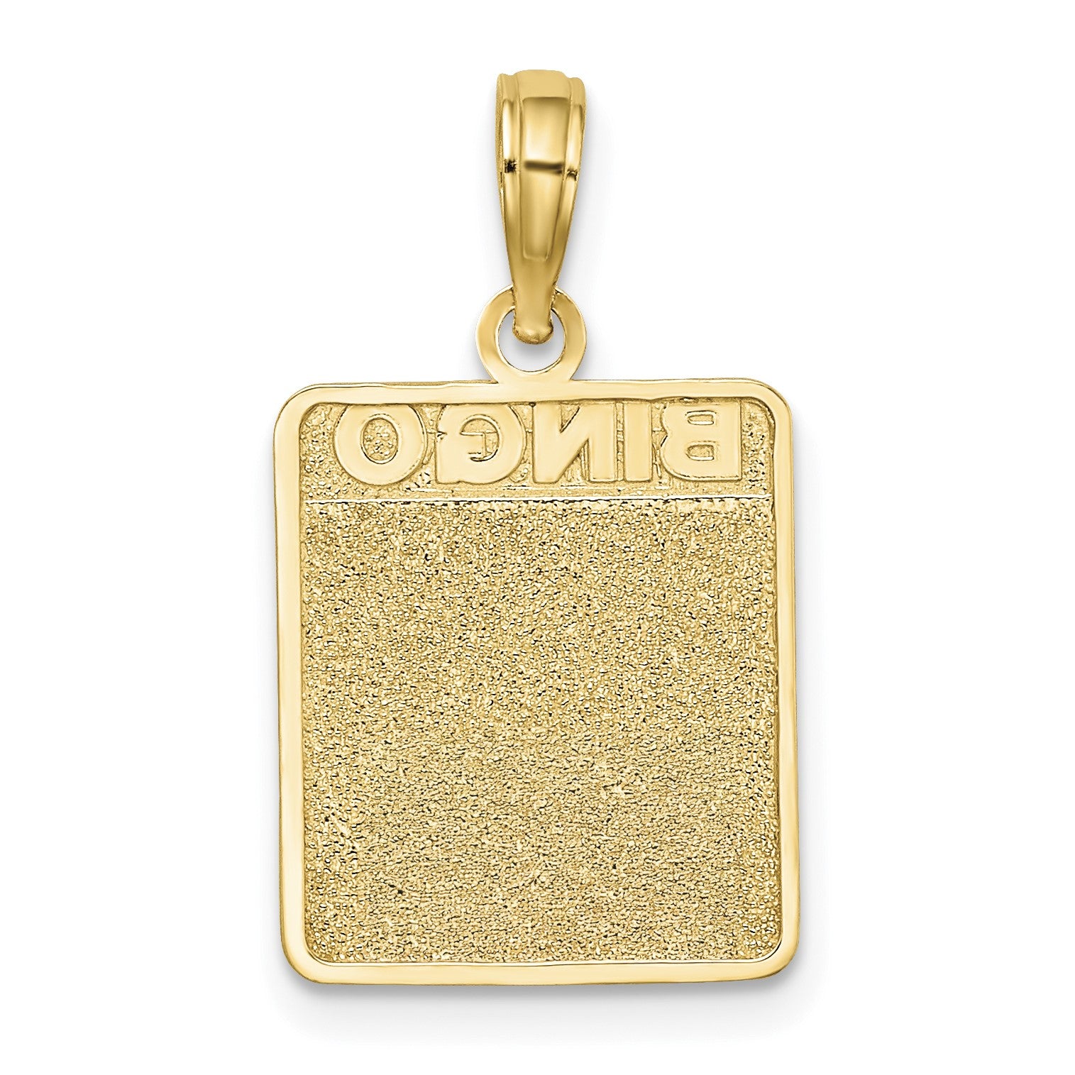 14K Enameled Bingo Card Charm