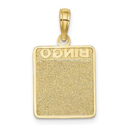 14K Enameled Bingo Card Charm