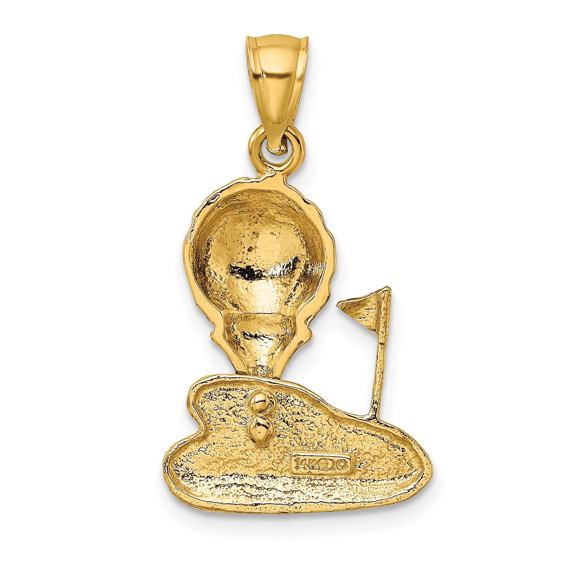 14K Multi-color Enamel 2-D Golf Ball Charm