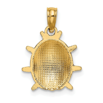 14K Red and Black Enameled Ladybug Charm