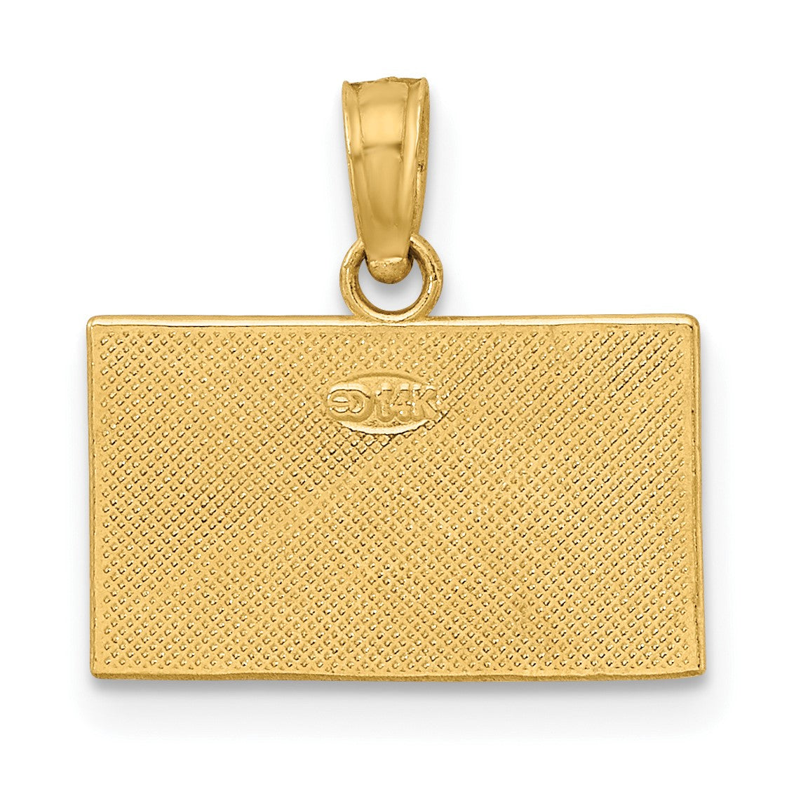 14K Dive Flag with Red and White Enamel Charm