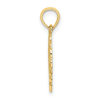 14K Heart with Lace Border Charm