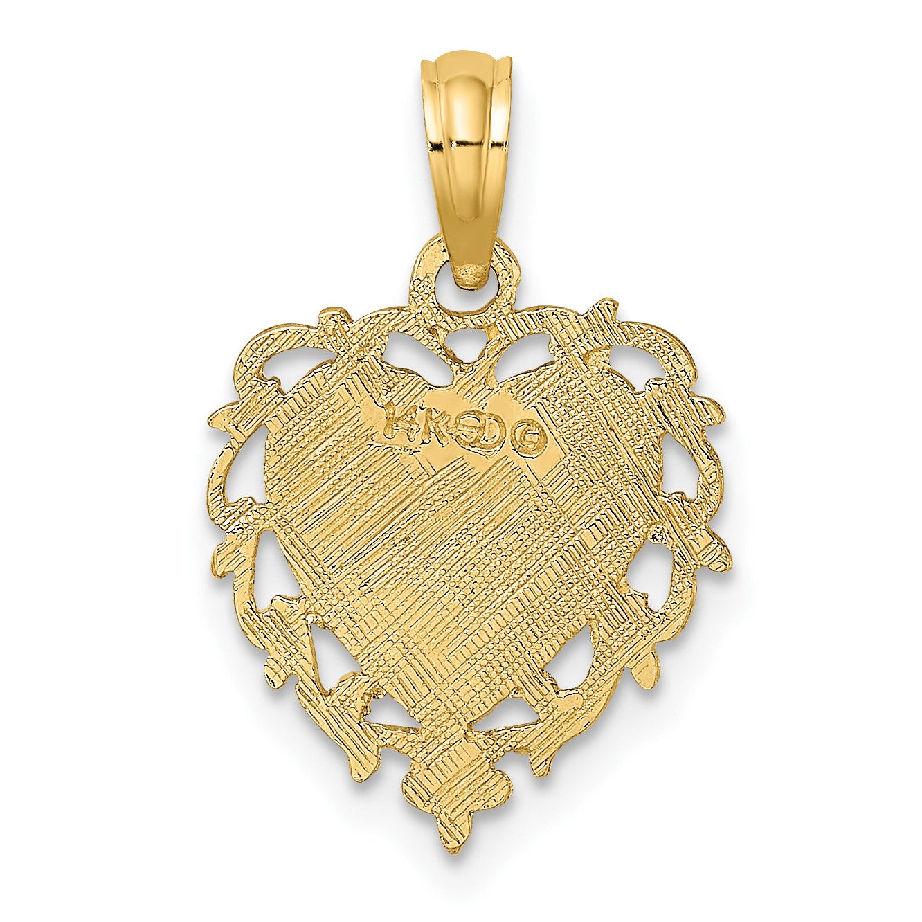 14K LOVE In Heart Charm