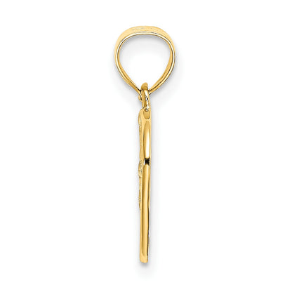 14K Cut-Out and Textured Woven Heart Charm