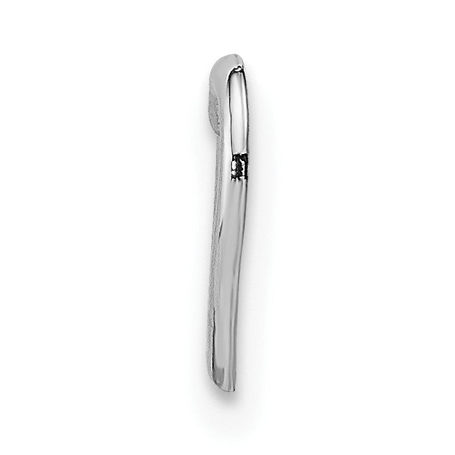 14K White Gold Mini Floating Heart Slide