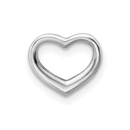 14K White Gold Mini Floating Heart Slide