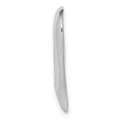 14K White Gold Large Floating Heart Chain Slide