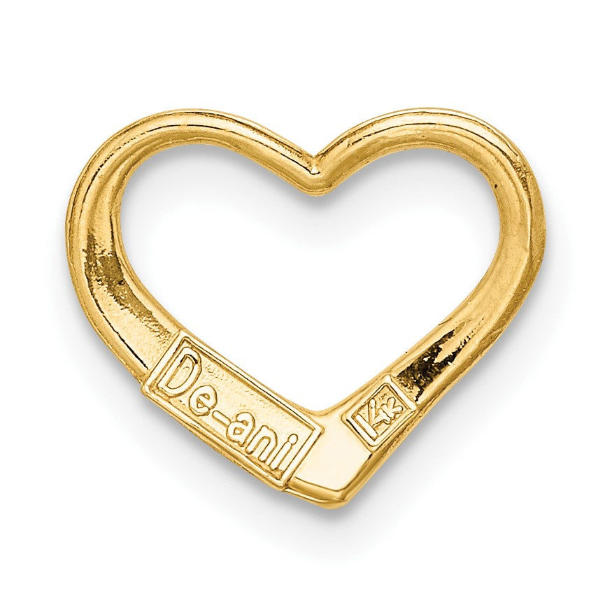 14K Floating Heart Charm