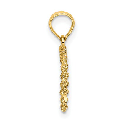 14k 3-D Rope Heart Pendant