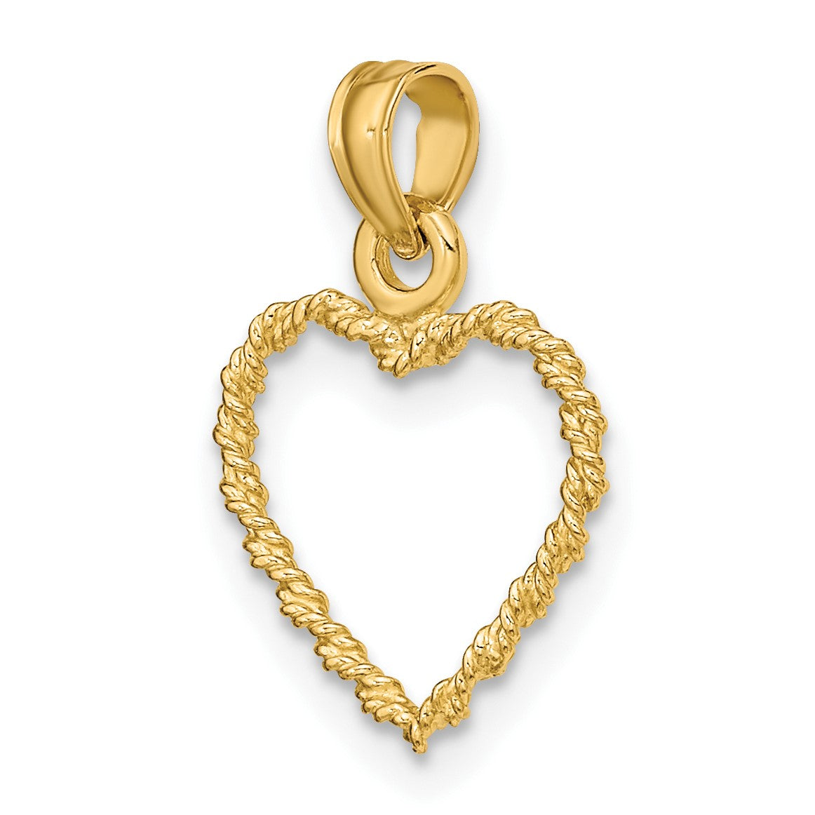 14k 3-D Rope Heart Pendant