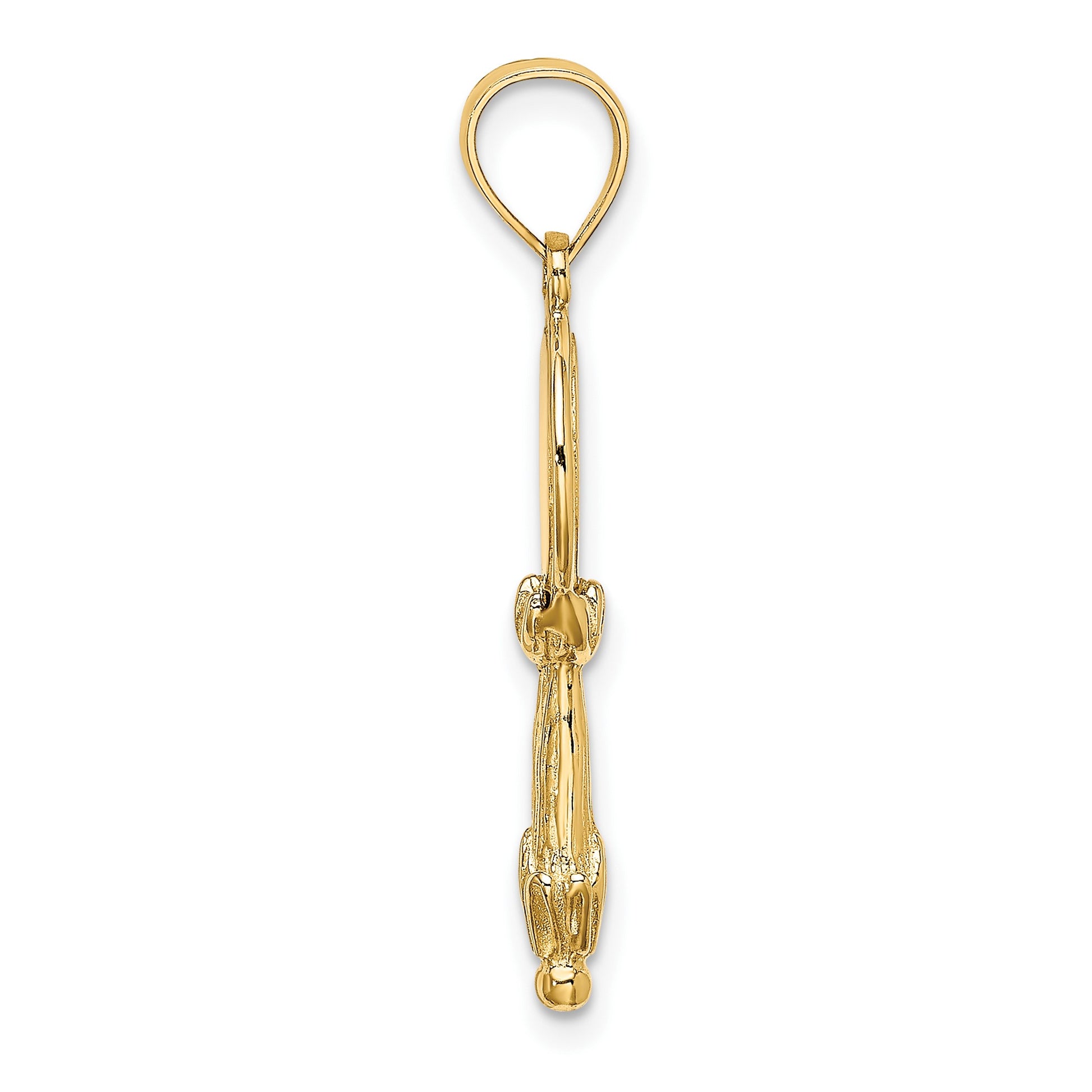 14K 3-D Hand Mirror Charm