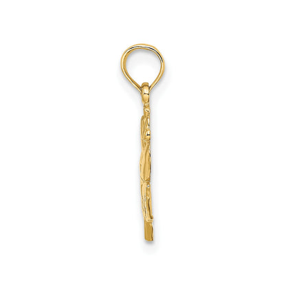 14K Polished Rose Charm