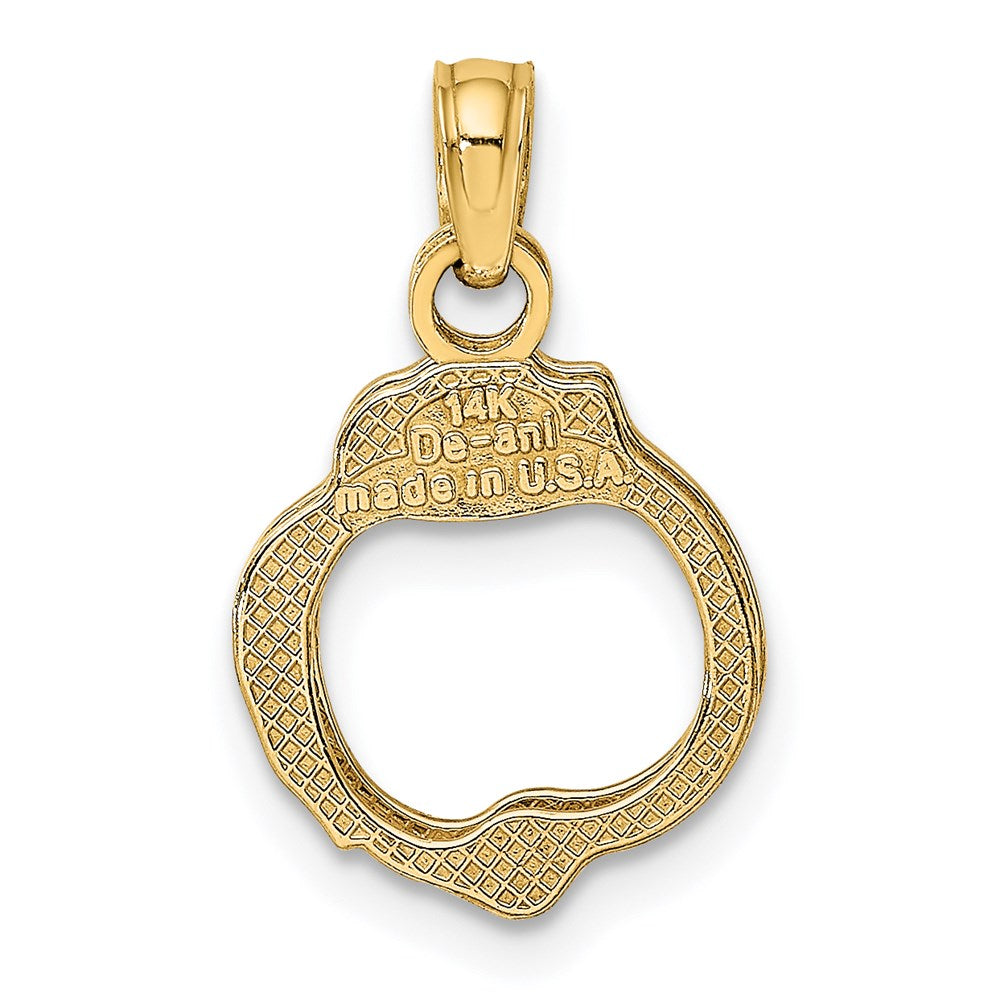 14K 2-Piece Handcuffs Charm