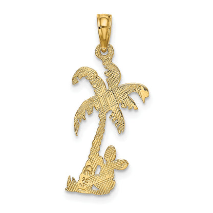 14K Palm Tree with Cactus Charm