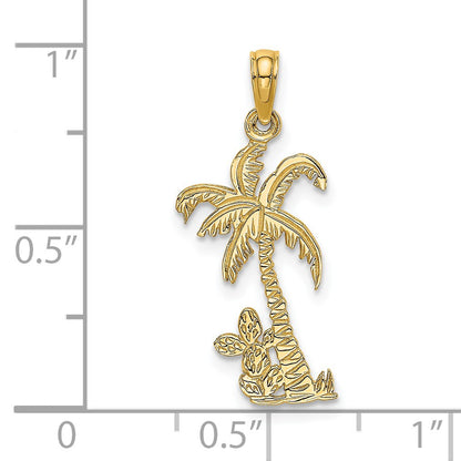 14K Palm Tree with Cactus Charm
