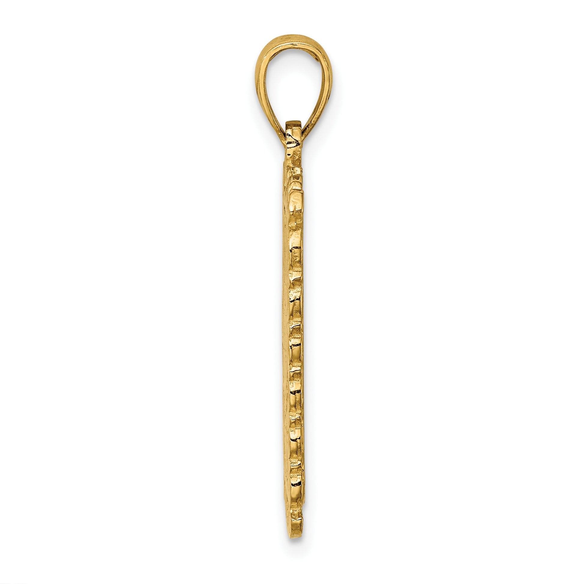 14K Queen of Hearts Playing Card Charm