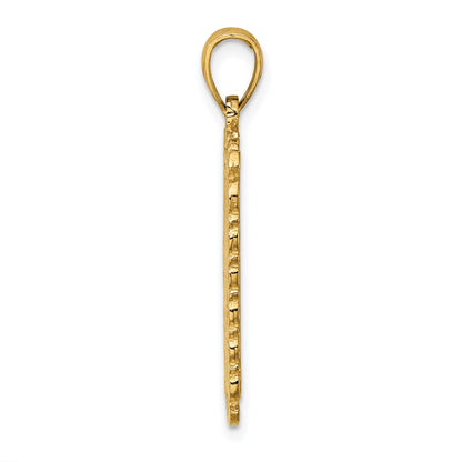 14K Queen of Hearts Playing Card Charm