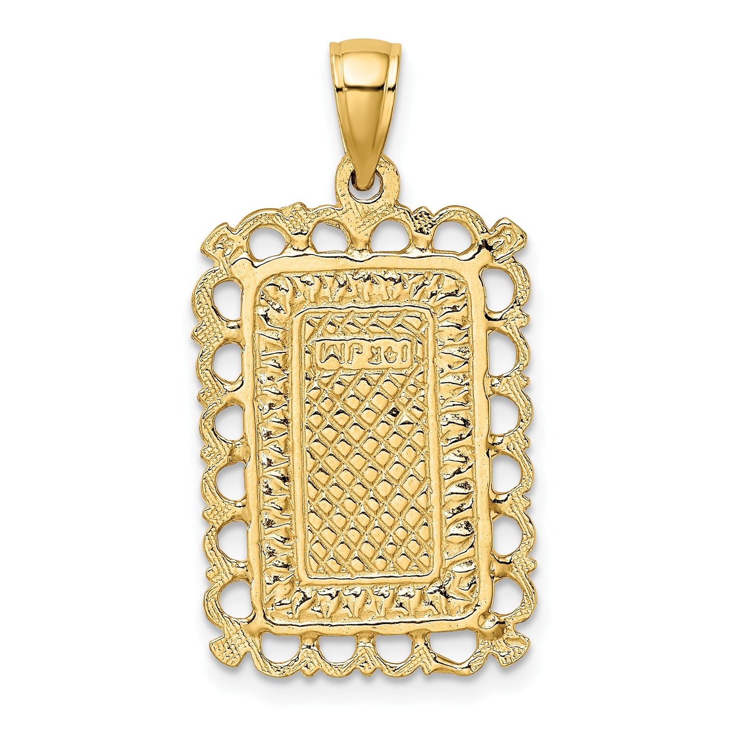 14K Queen of Hearts Playing Card Charm