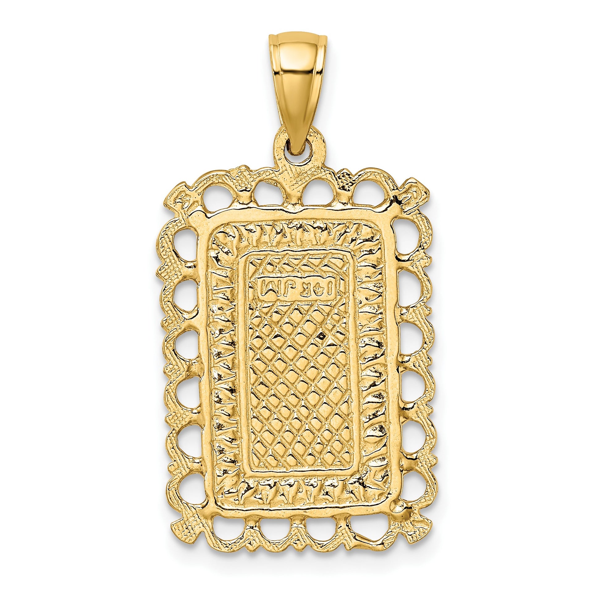 14K Queen of Hearts Playing Card Charm