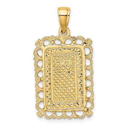 14K Queen of Hearts Playing Card Charm