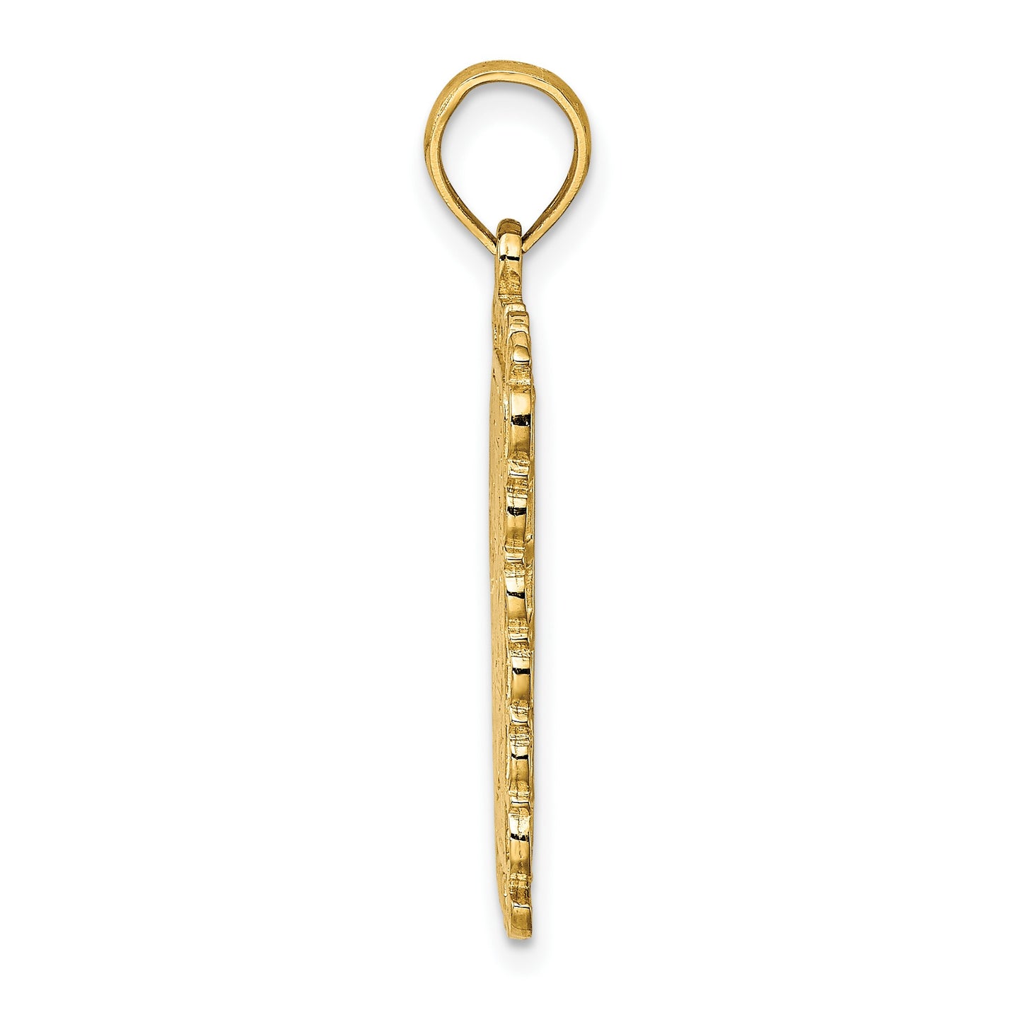 14K King of Spades Playing Card Charm