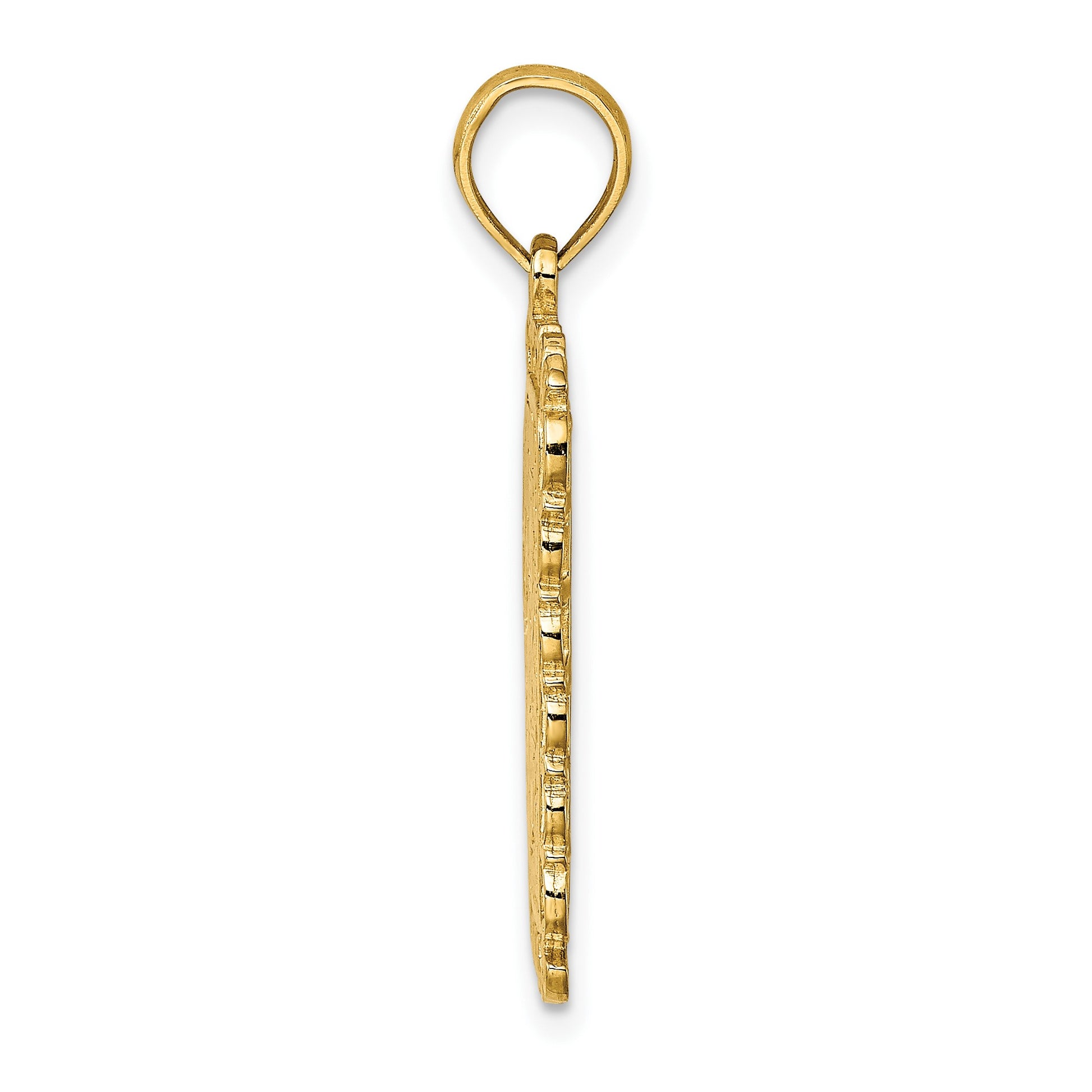 14K King of Spades Playing Card Charm