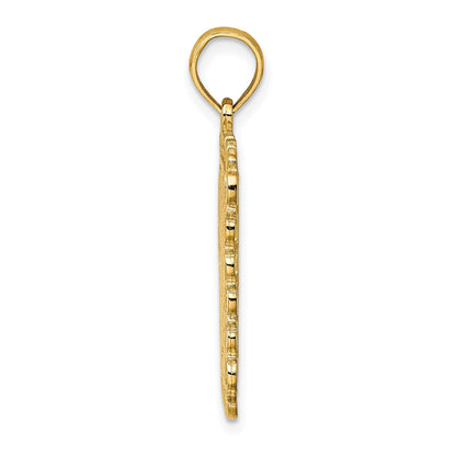 14K King of Spades Playing Card Charm