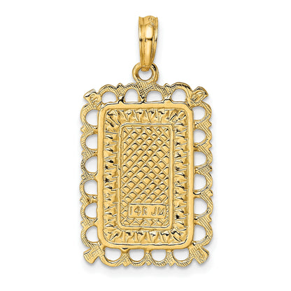 14K King of Spades Playing Card Charm